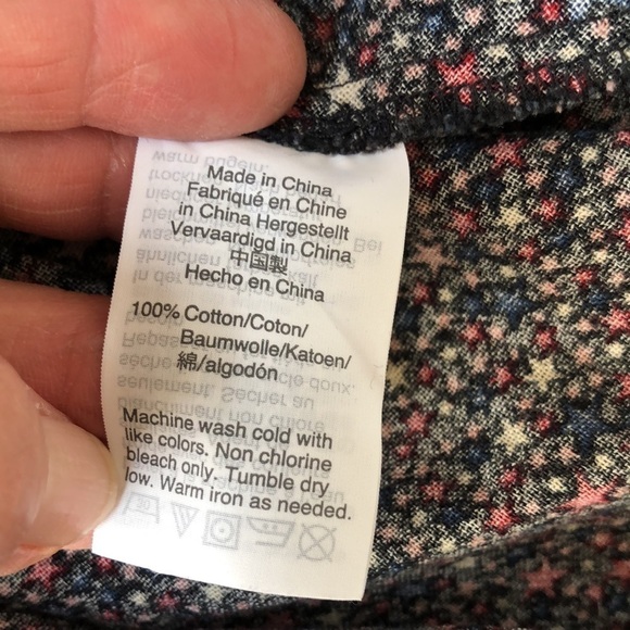 Madewell Starry Night Ruffle Hem Top. Size Small - Picture 7 of 9